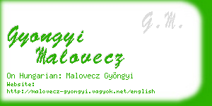 gyongyi malovecz business card