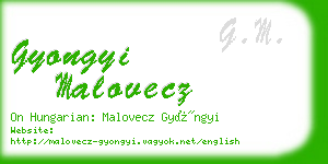 gyongyi malovecz business card